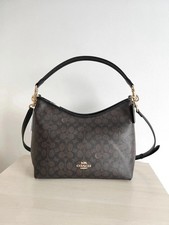 COACH CV975 Laurel In Signature Leather Walnut/Black outlet New JPN picture