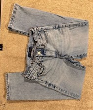 Aeropostale Mid Rise Straight Crop Jeans Size 2 REG Light Wash Denim picture