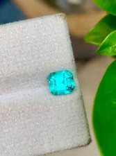 9 Ct Certified Natural Paraiba Tourmaline Neon Blue Asscher Cut Loose Gemstone picture