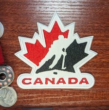 Team Canada Patch Ice Hockey IIHF Logo Sports Embroidered Iron On Patch 3x3.25