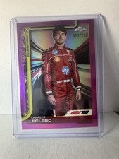 2025 F1 Topps Chrome Charles Leclerc Pink Raywave 232/250 Refractor Ferrari New picture