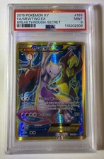 2015 Pokemon XY BREAKthrough Mewtwo EX 163/162 Secret Rare PSA 9 Mint picture