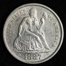 1887-S Seated Liberty Silver Dime UNC *UNCIRCULATED* MS E288 YZTCKT picture