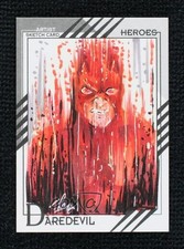 2015 Marvel Fleer Retro Cards 1/1 Daredevil by Timothy Pittides Auto Sketch 0cd1 picture