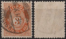 B12-1 Norway 1893-95 NK 60 nicely canc. Kristiania 21 X 96, MI 54, SC #49. picture