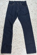 Momotaro Men's Dark Blue 5 Pocket Selvedge Straight Leg Denim Jeans Size 32 picture