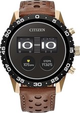Citizen CZ Smart Touchscreen Brown Leather Smart Watch 44MM MX1016-28X picture