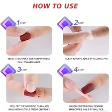 24 PCS Pearl Love Star Nail Art, Long Length Long Water Pipe Fake Nails,Square H picture