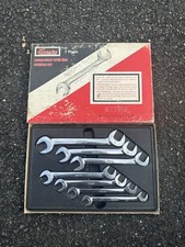Vintage Snap On 7 Piece Angle Head Open End Wrench Set VSM807 picture