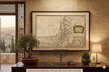 Title: 1651 Rare Original Map Holy Land Israel Palestine Judea Terra Chanaan picture