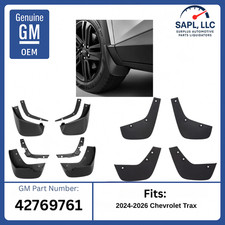 OEM 2024-2026 Chevrolet Trax Front & Rear Splash Guards Molded Black GM 42769761 picture