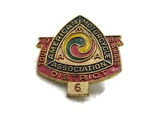 Vintage 1981 AMA American Motorcycle Association Tour Award Pin District 6 picture