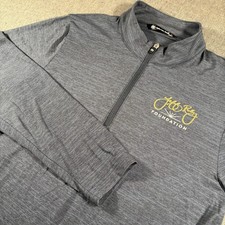 TravisMathew Crestview 1/4 Zip Pullover Mens Medium Heathered Grey TM1MW452 picture