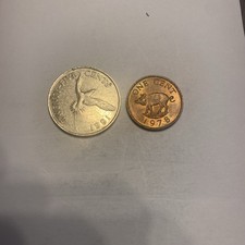 1978 Bermuda Cent, 1981 25 Cents- 2 COINS picture