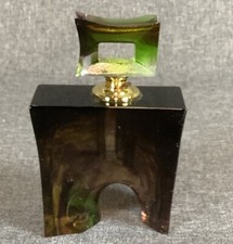 Crystalier Stunning Smokey Browns & Greens Crystal Perfume Bottle w/Box picture