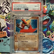 2006 Pokemon Ex Blaziken 90/100 Ex-Holo Crystal Guardians PSA Near Mint- Mint 8 picture