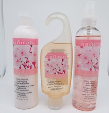 VTG Avon Naturals Cherry Blossom 3 Piece Set Lot Body Spray Shower Gel Lotion picture
