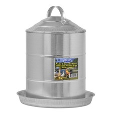 FARM-TUFF Double Wall Cone Top Galvanized Poultry Fountain, 3 Gallon Capacity picture
