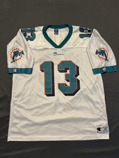 Vintage Miami Dolphins Jersey Mens 48 XL NFL White Champion Dan Marino #13 90s picture