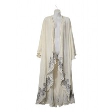 Torrid Cream Embroidered Floral Maxi Kimono Duster Sz 3X NWT picture