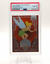 2023 Topps Disney 100 Chrome Tinker Bell #8 Orange Wave /25 PSA 10 (1ST YEAR 🔥) picture