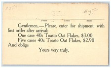 c1940's Oat Flakes Shipment Nave McCord Mercantile St. Joseph MO Postal Card picture