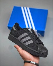 Adidas Superstar II 'Rhinestone' Black Silver Metallic (IH4200) Women's NEW picture