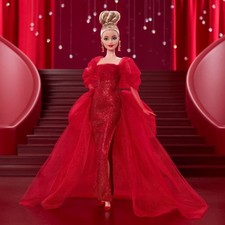 Barbie Signature Mattel 80th Anniversary Collectible Doll Red Dress NRFB MINT picture