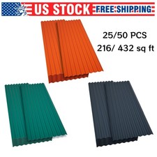 25 Pcs Corrugated Plastic Roofing Sheets, Flexible, Screw-On, for Shed Pergola picture