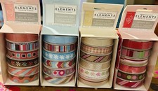 NEW LOT- 4 Boxes (24 Rolls) American Crafts Elements Fabric Ribbon- Archival picture