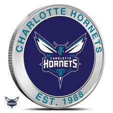 1 oz Colorized NBA Charlotte Hornets Silver Round (BU) picture
