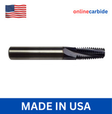 1-11.5 NPT Solid Carbide Thread Mill - TiAlN Coated - Full Form USA Made picture