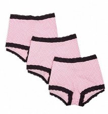 Maidenform Women's 3 Pack Boyshort with Lace 40760 Chocolate Pink picture