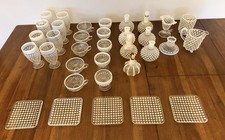 VTG Mixed Lot 185 Pieces Fenton Anchor Hocking French Opalescent Hobnail Glass picture