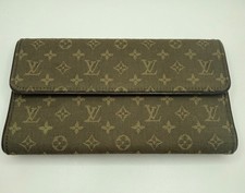 Authentic Louis Vuitton Vintage Tresor  International Wallet in Denim Green picture
