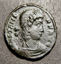 CONSTANS & Victories w/ Triumph Wreaths, SCARCE 16-17mm Imperial Roman Coin picture