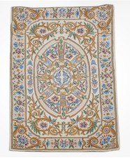 Hand Embroidered Needlework Vintage Kashmiri Textile Wall Hanging 5 x 3 Ft picture