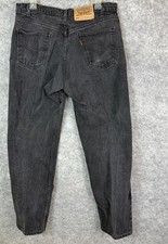 Vintage Levi's 550 Orange Tab Black Acid Wash Jeans Made in USA Mens 34x30 picture