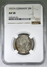 1937A Germany 2M NGC AU 58 picture