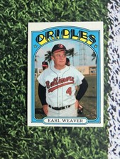 1972 Topps Baseball Earl Weaver #323 Baltimore Orioles EX Low Shipping  picture