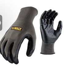 6 Pairs DeWalt Size Large Ultradex Smooth Nitrile Grip Safety Gloves DPG73L picture