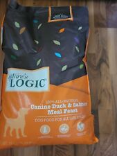 Nature's Logic Canine Duck salmon  Meal Feast 25 lb 12/24  exp  Sm Nick picture