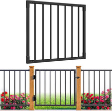 W.3Ft X H.36In Aluminum Deck Gate Kit Outdoor, DIY Cuttable, Black picture