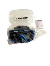 Cressi Liberty Triside SPE Black Sapphire Blue Scuba Goggles Diving Gear NIB picture