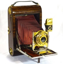 FOLDING CAMERA KODAK 109-117-YR. OLD ANTIQUE NO. 4 POCKET MODEL B EUCALYPTUS CM picture