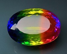 Oval Cut Natural 80-81 Ct Tourmaline Bi-Colour Loose EGL Gemstone KH447 picture