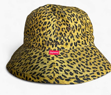 Supreme x Barbour Leopard Animal Print Bucket Hat Brown/Black Unisex L picture
