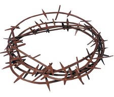 JESUS CROWN OF THORNS KING BIBLICAL HAT HEADPIECE COSTUME RELIGIOUS CROWN RUBBER picture