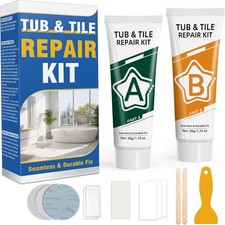 Porcelain Repair Kit White, Waterproof Bathtub & Tile Repair Kit for Tub, Enamel picture