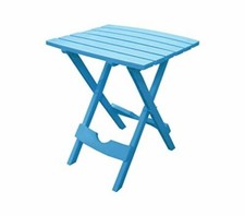 Adams Manufacturing (#8510-21-3734) Plastic Quik-Fold Side Table-Pool Blue picture